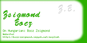 zsigmond bocz business card
